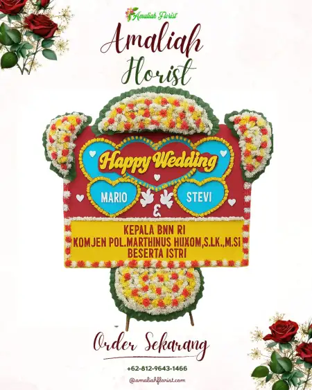 Papan Bunga Pernikahan Srimenanti